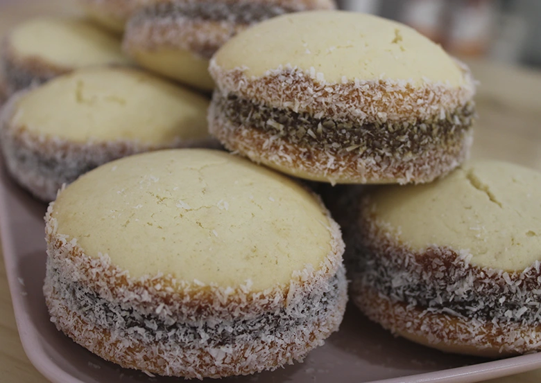 alfajores de chocolate y coco